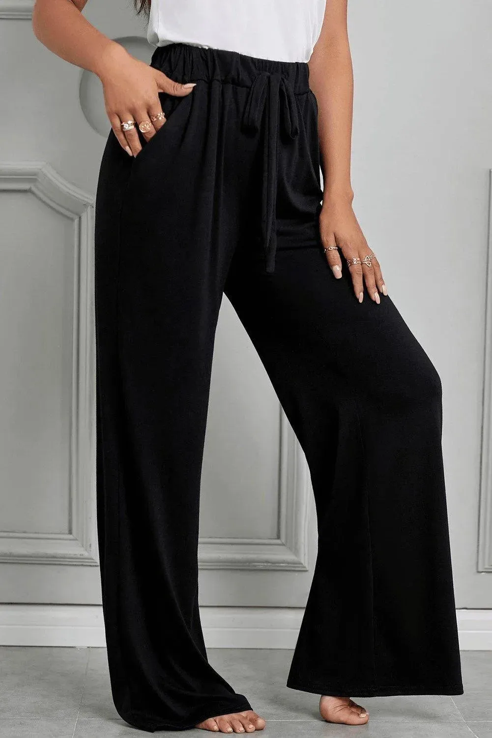 Black Drawstring Lounge Pants