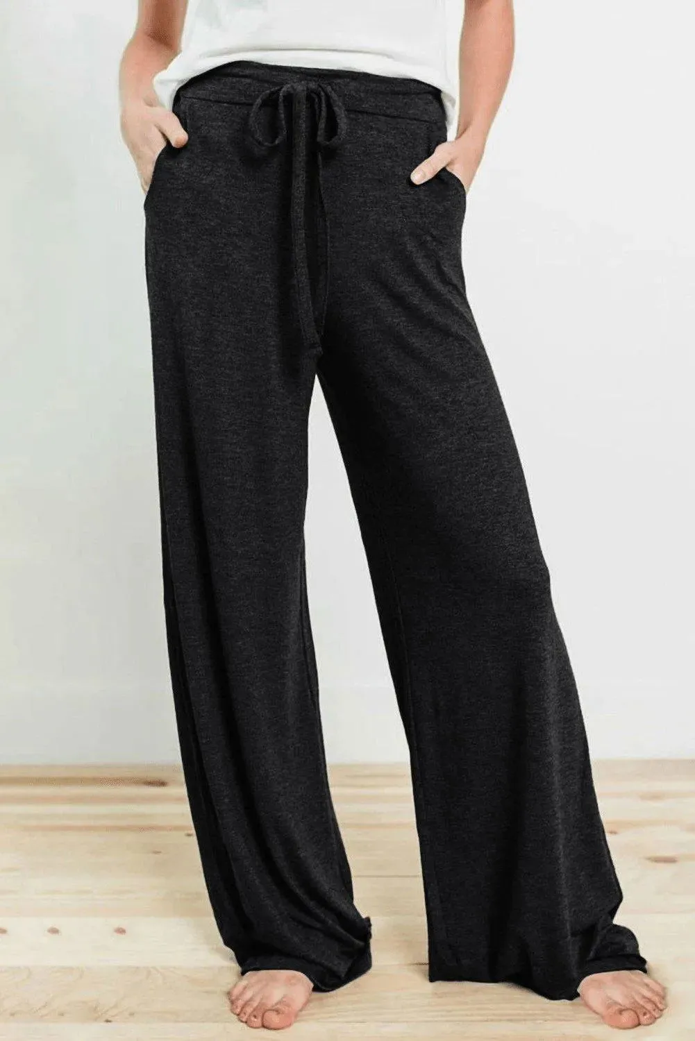 Black Drawstring Lounge Pants