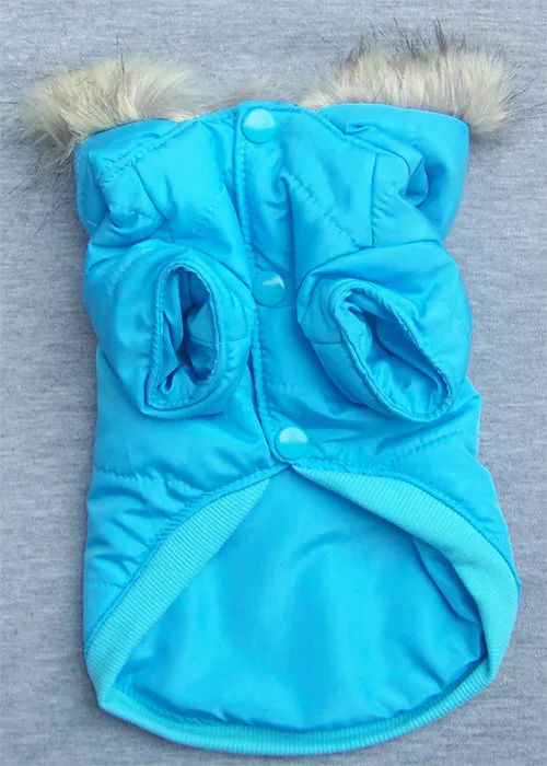 Blue Parka Dog Coat