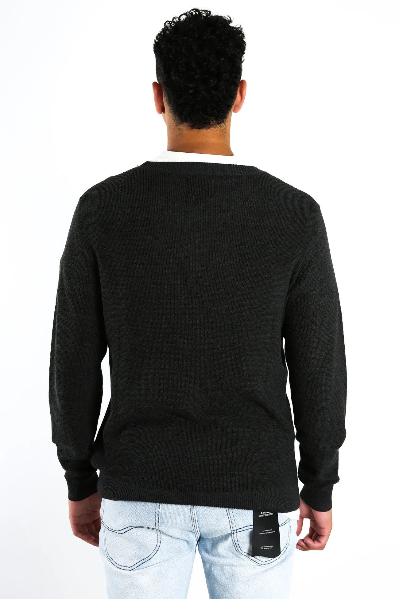 Cradle Lightweight Crew Knit Washed Black