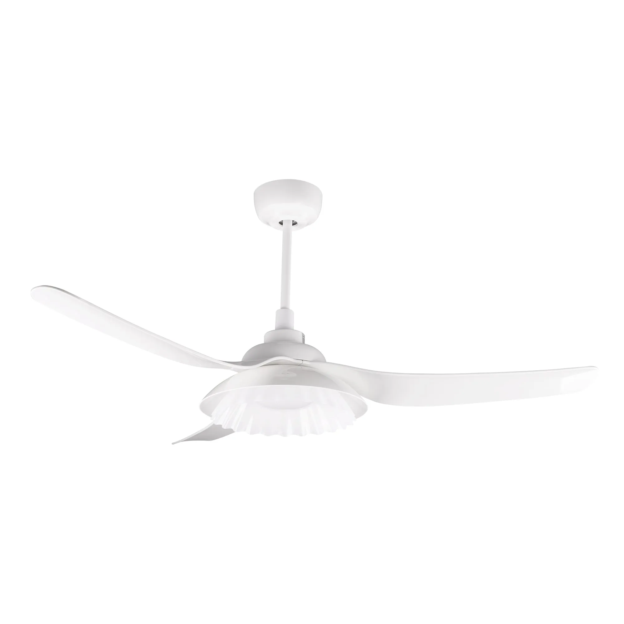 DAFFODIL 52 inch 3-Blade Smart Ceiling Fan with LED Light Kit and Remote - White/White