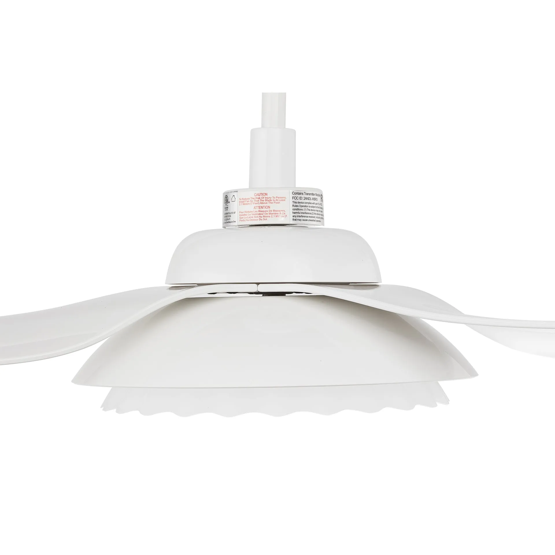 DAFFODIL 52 inch 3-Blade Smart Ceiling Fan with LED Light Kit and Remote - White/White