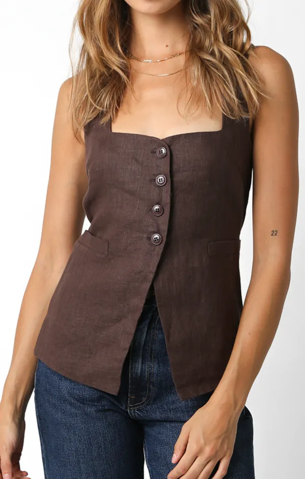 Deja Linen Vest