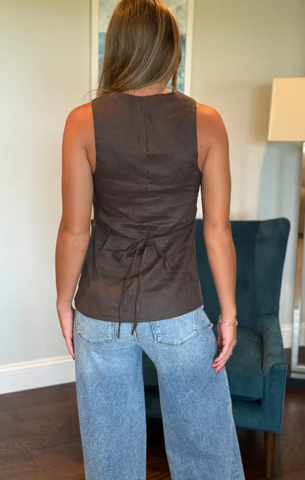 Deja Linen Vest