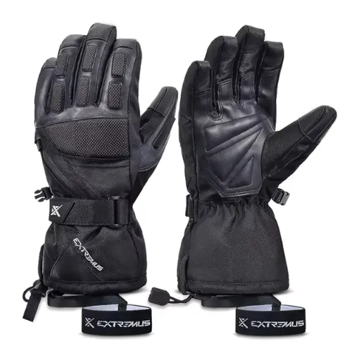 Durable Men's Winter Gloves with Anti-Slip Grip and Strap