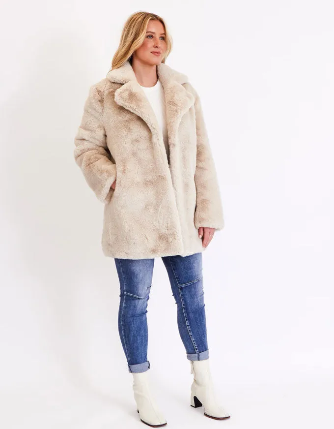 Faux Fur Long Coat Aspen