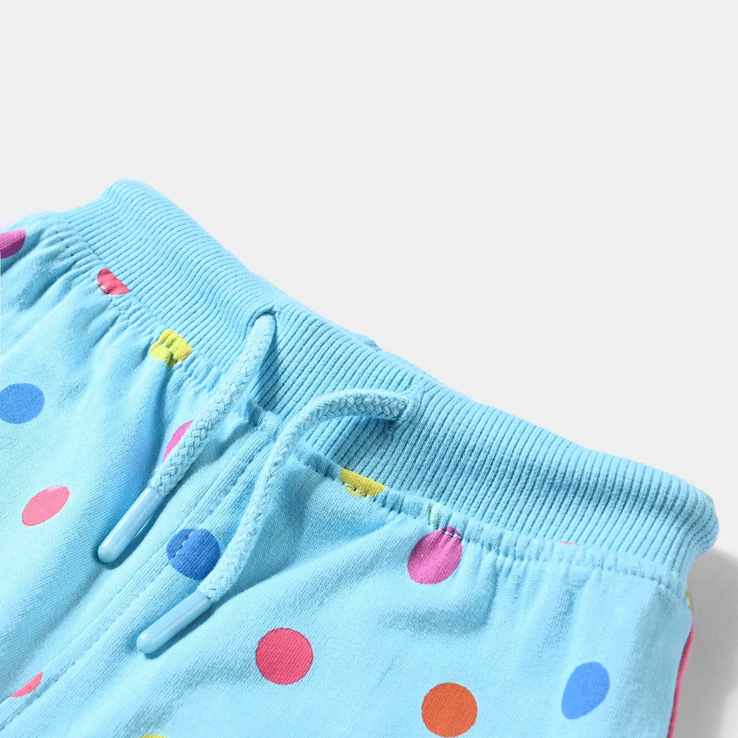 Girls Cotton Terry Short Polka Dots-T.Breeze