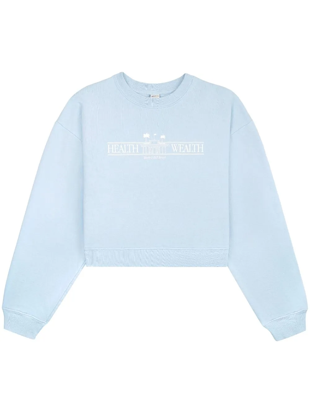 Health Resort cropped cotton sweatshirt