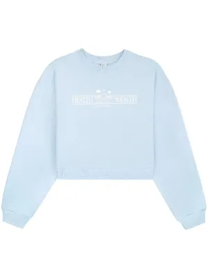 Health Resort cropped cotton sweatshirt