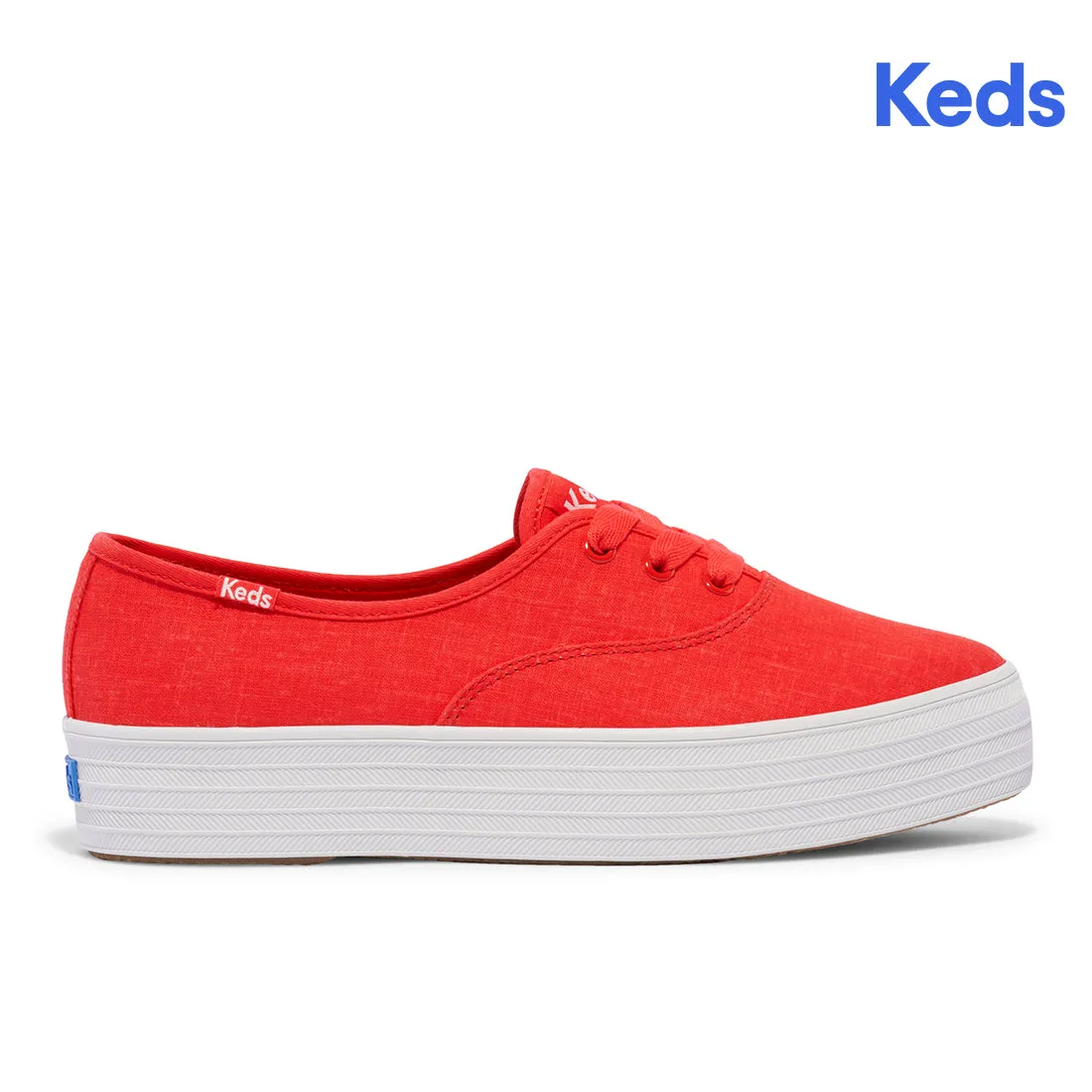 Keds Womens' Point Linen Red (WF68117)