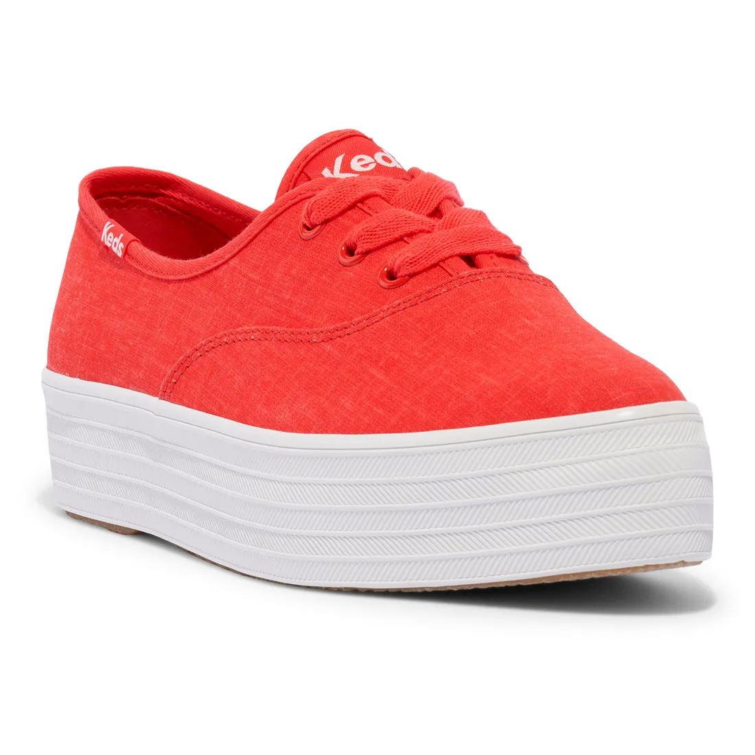 Keds Womens' Point Linen Red (WF68117)