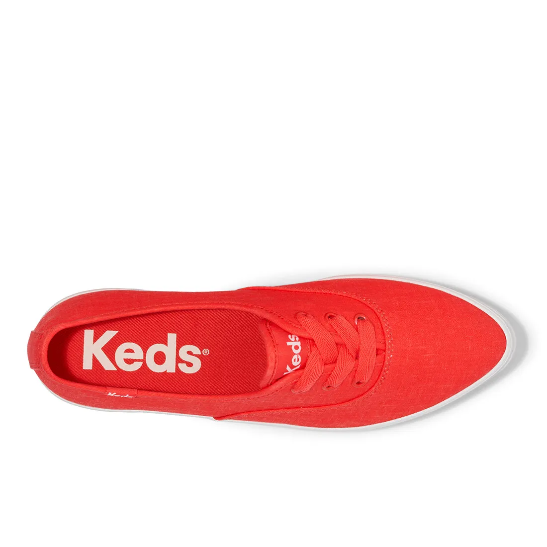 Keds Womens' Point Linen Red (WF68117)