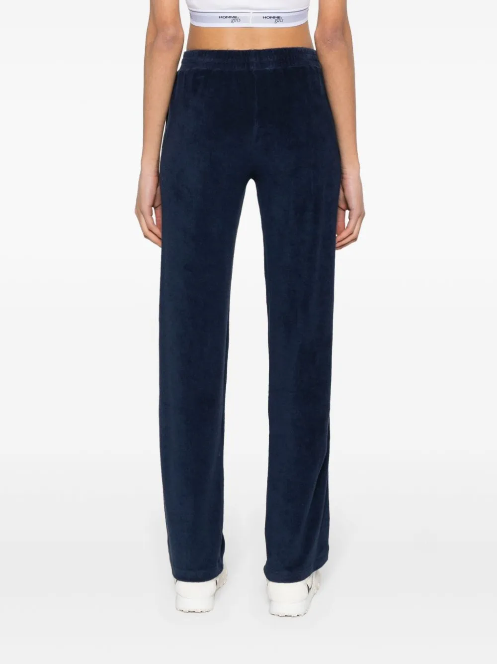 logo-embroidered terry-cloth trousers