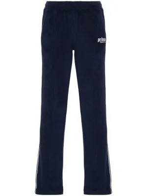 logo-embroidered terry-cloth trousers