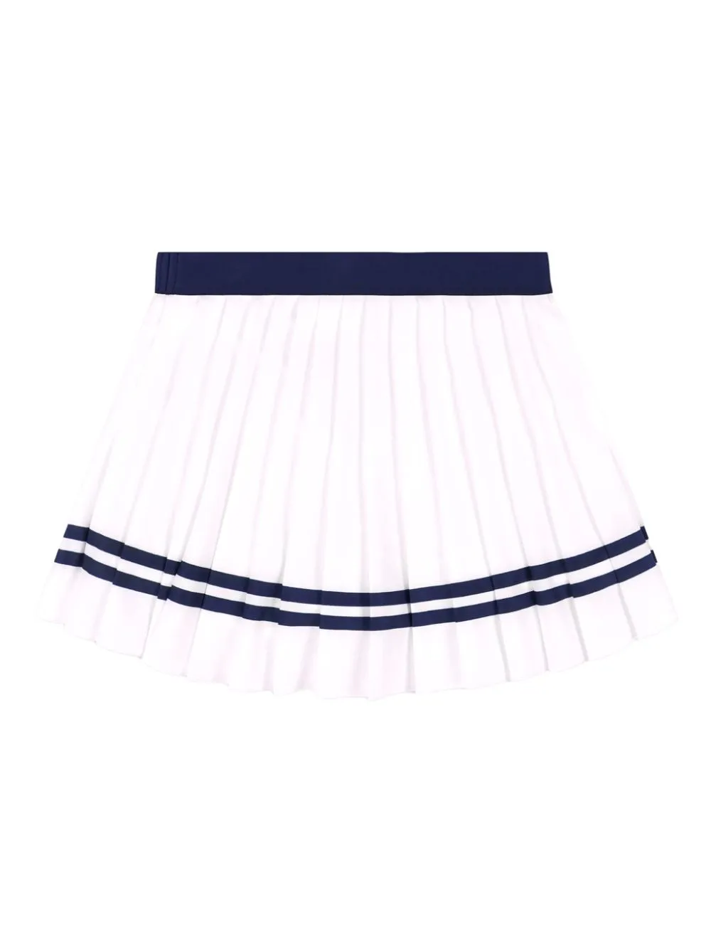 logo-print pleated skirt