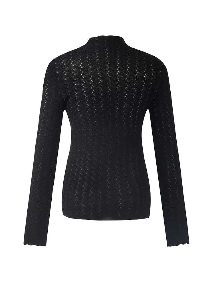 Machine Washable Wool Women Long Sleeve Top