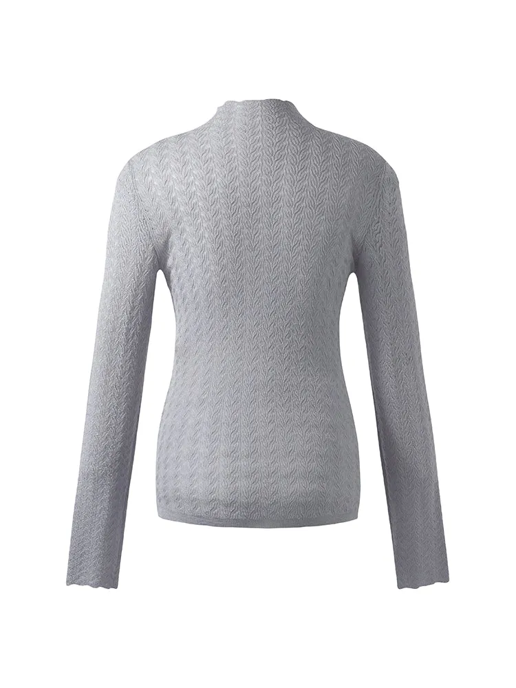 Machine Washable Wool Women Long Sleeve Top