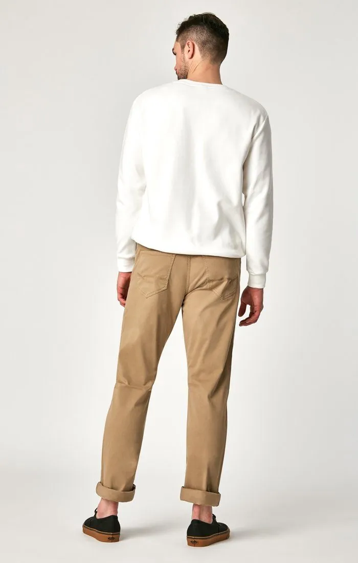 MATT RELAXED STRAIGHT LEG IN BRITISH KHAKI TWILL