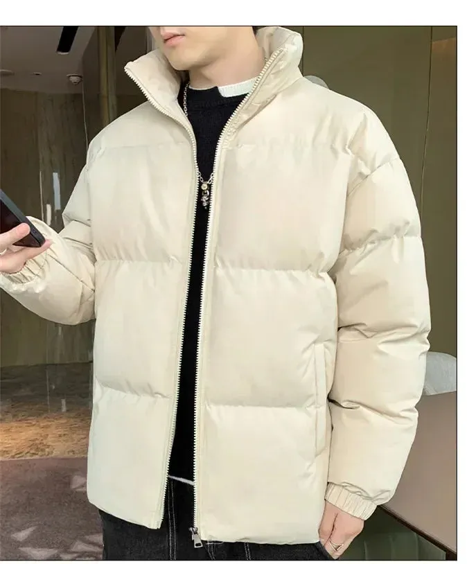 Men's Thicken Warm Parka Jacket - Stylish Winter Mens Stand Collar Jackets