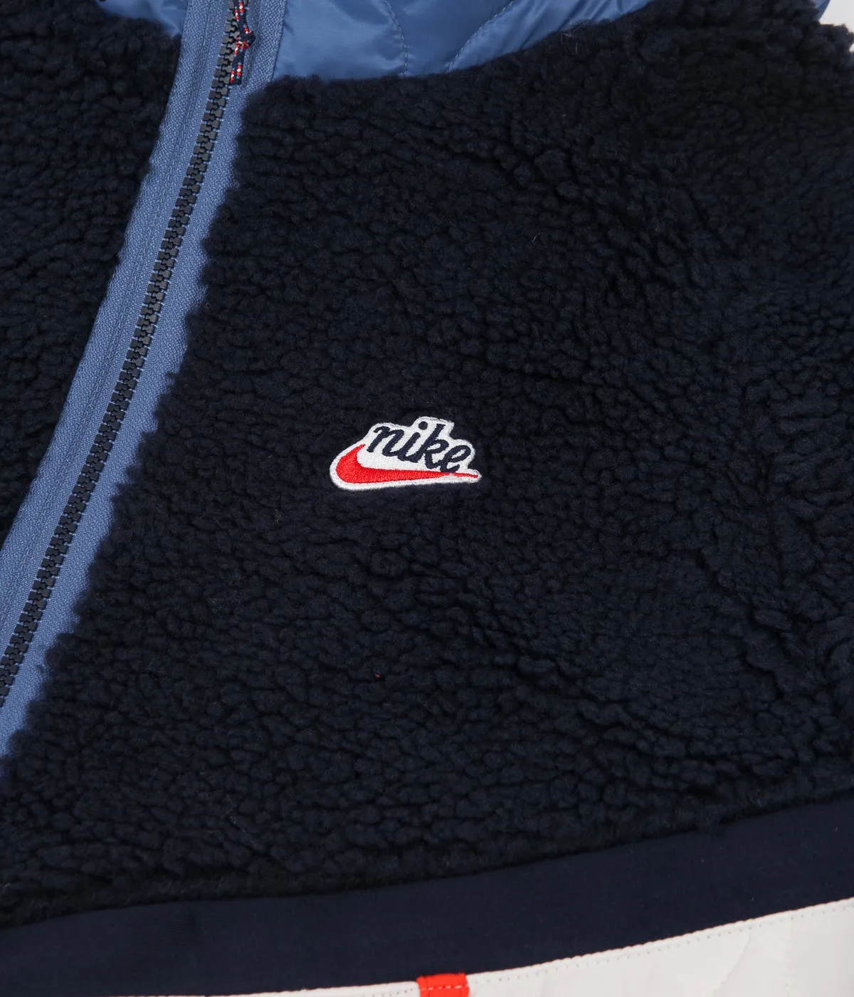 Nike Heritage Insulated Winter Jacket - Obsidian / Light Orewood Brown - Chile Red