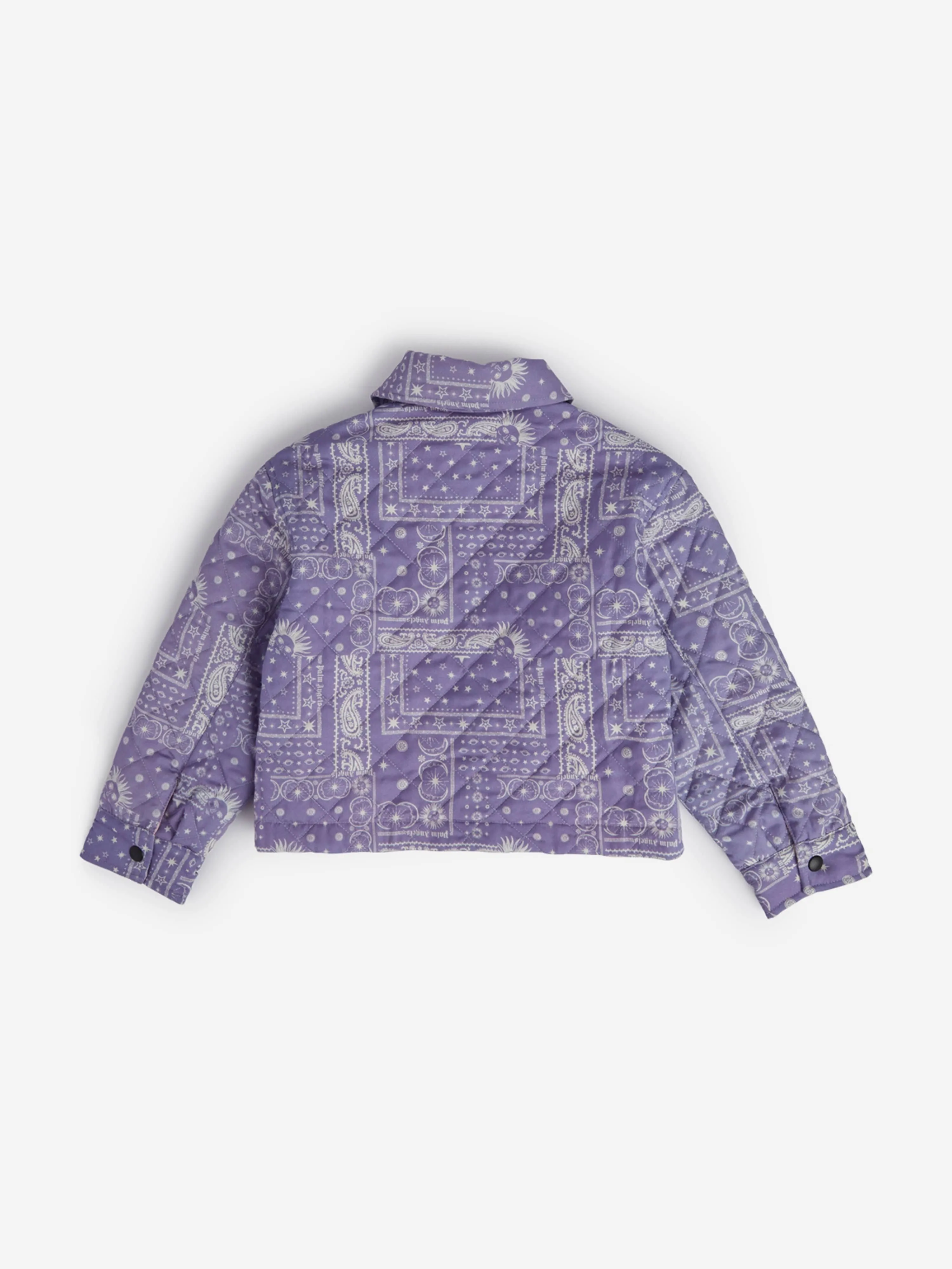 Palm Angels Girls Astro Paisley Overshirt in Purple