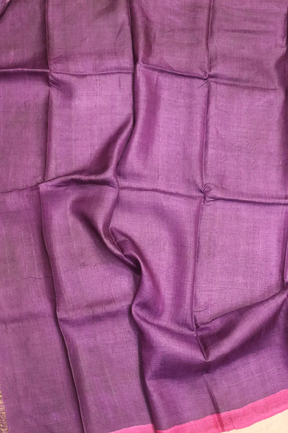 Pastel Block Printed Tussar Silk Saree: Elegant and Ethereal