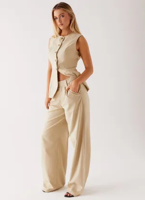 Siena Style Tailored Pants - Beige