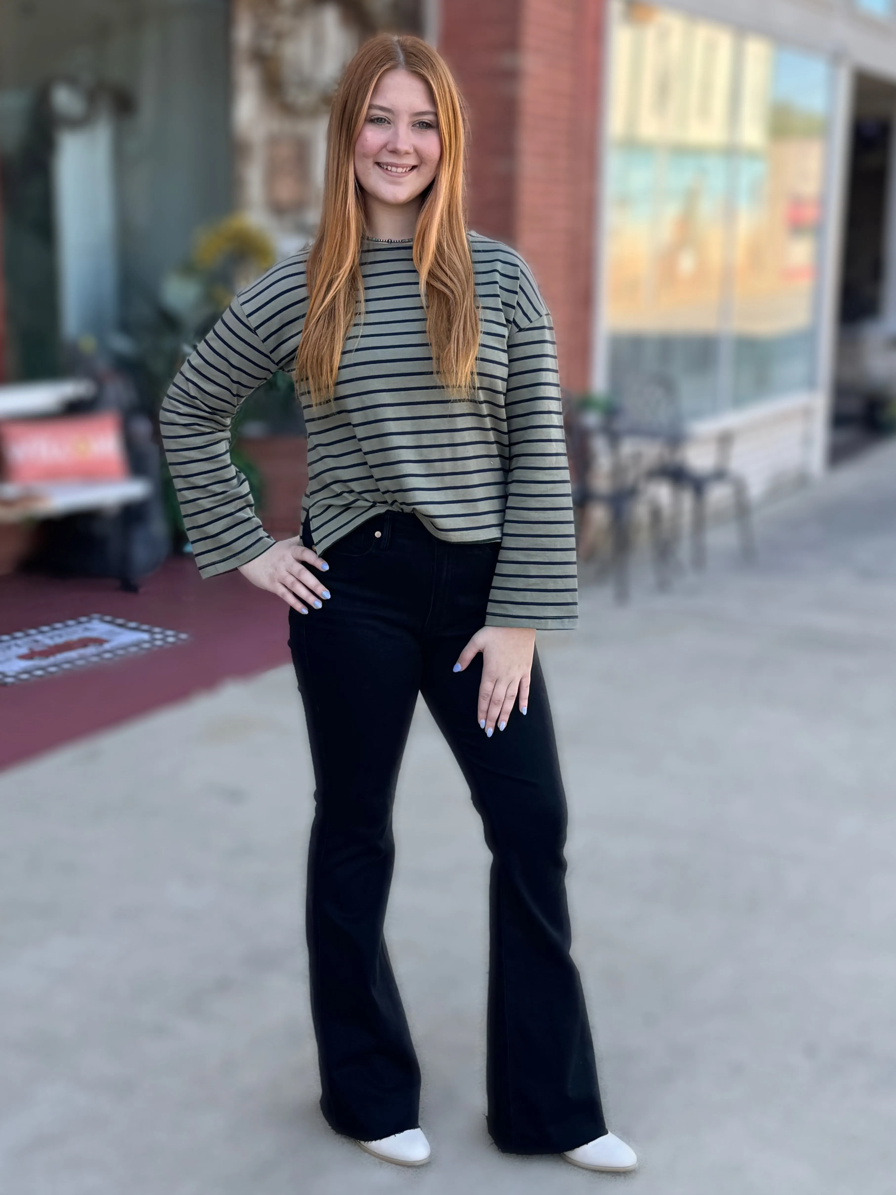 Striped Long Sleeve Top