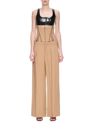 Tailored Corset Pants (1PA0380182-B7029-PORCINI-BLACK)