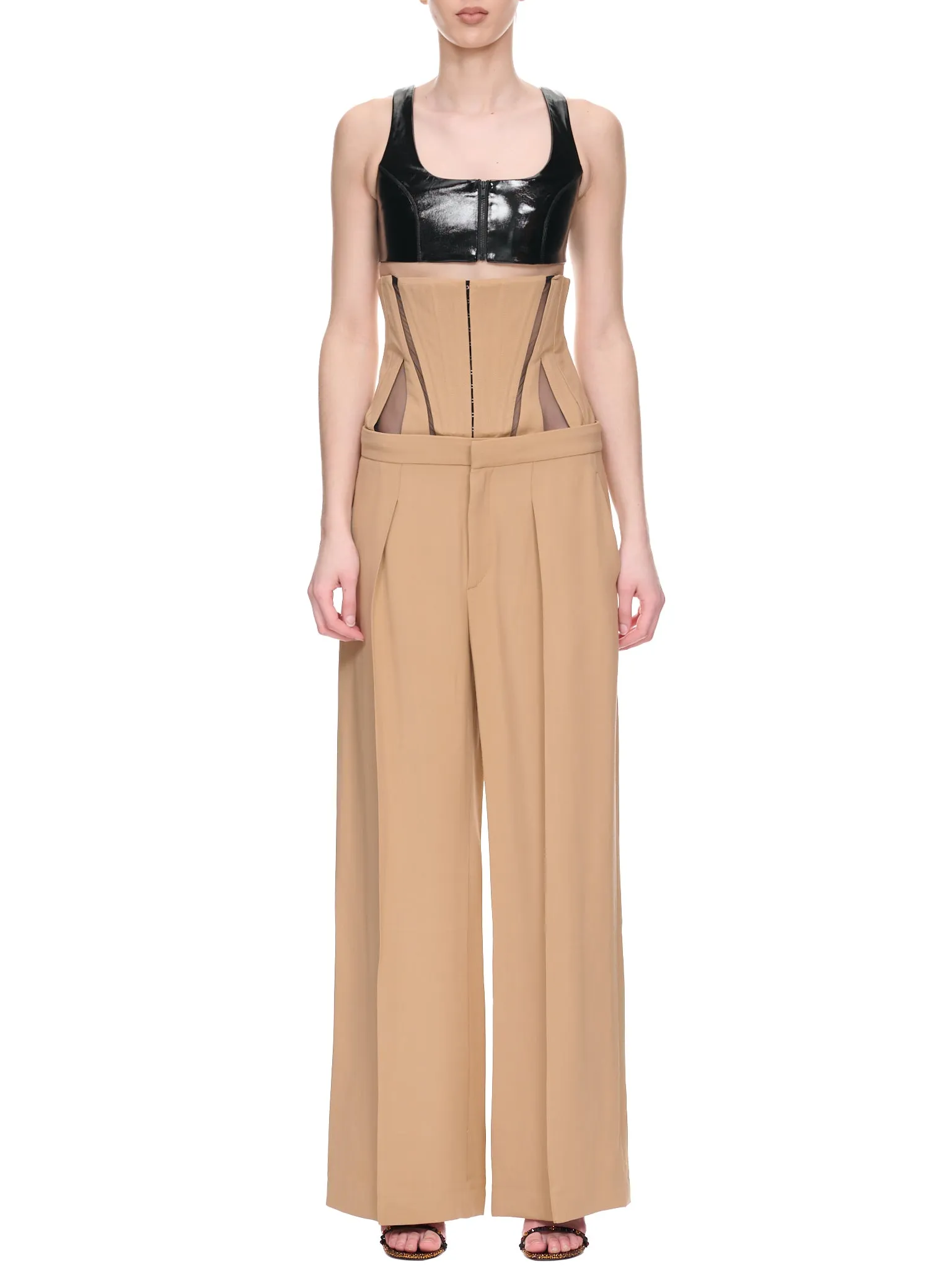 Tailored Corset Pants (1PA0380182-B7029-PORCINI-BLACK)