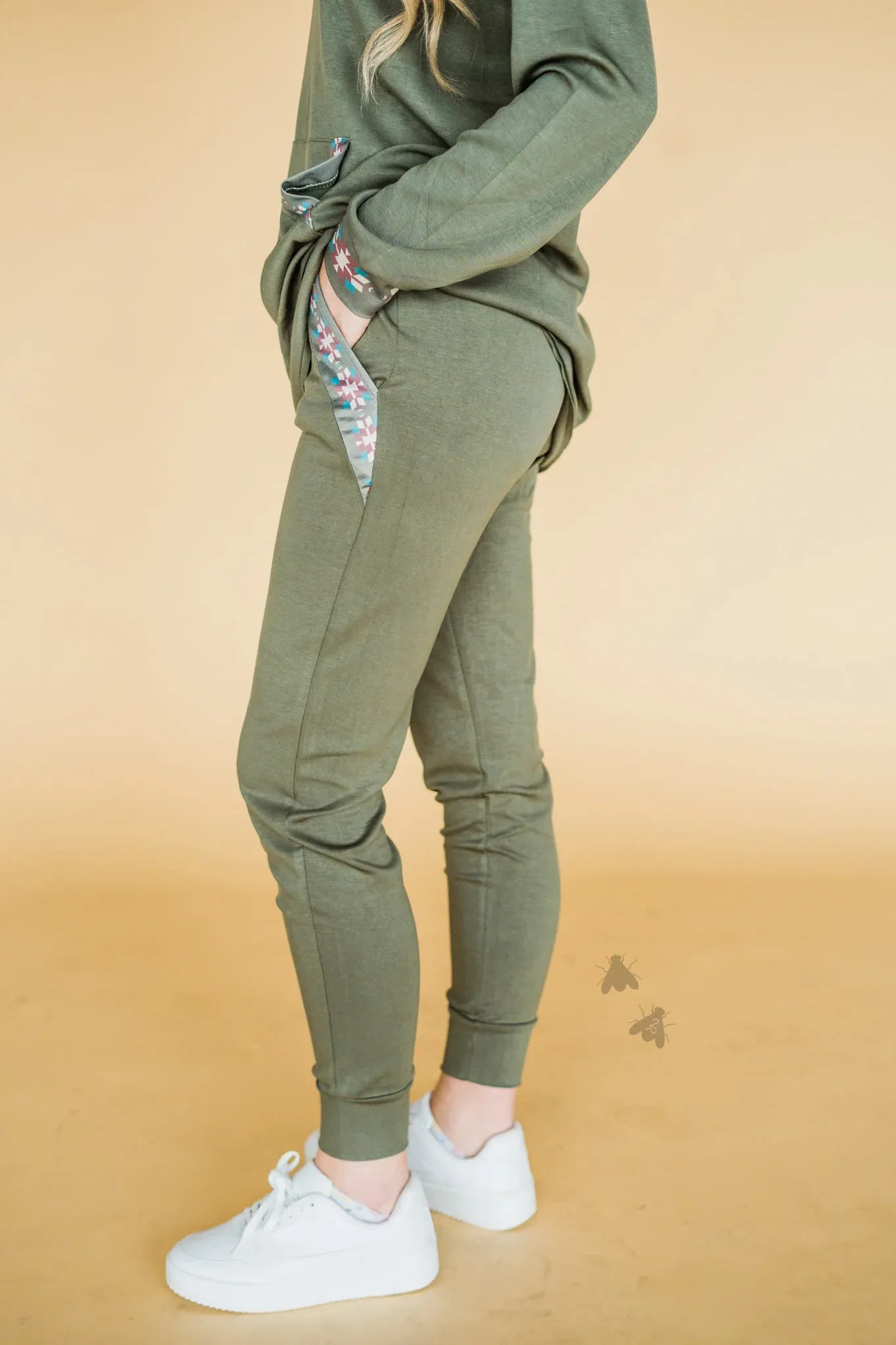 The Dolly Joggers in Olive