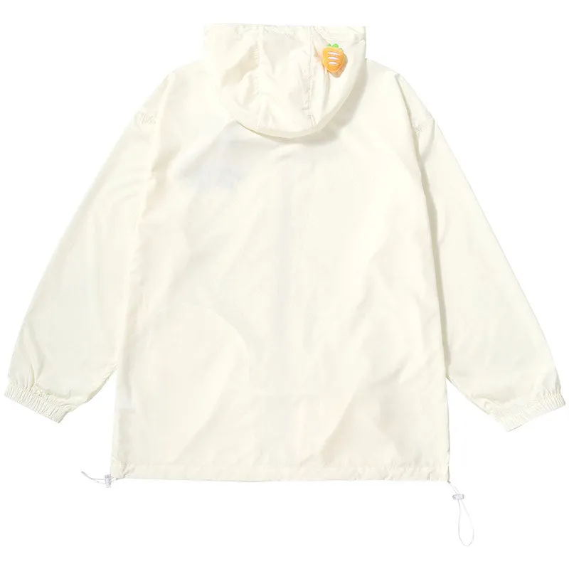 UPF50  UV protection removable pendant drawstring sunscreen coat