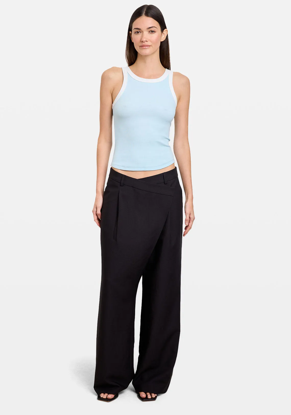 WRAP TAILORED PANT BLACK