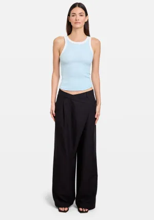 WRAP TAILORED PANT BLACK